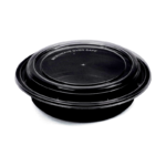 Black Base Microwaveable Food Container