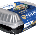 1 Compartment Black Base Rectangular Meal Prep Containers with Lids – 5 pcs