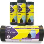 50 Gallon Black Bin Liners – Value/Offer 60 Bag Pack