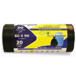 30 gallon Garbage Bag Black - 20 Bags