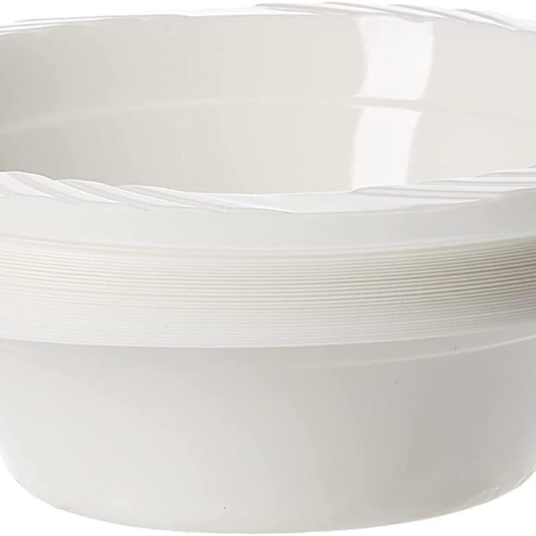 12 oz White Plastic Bowl - Pack of 25