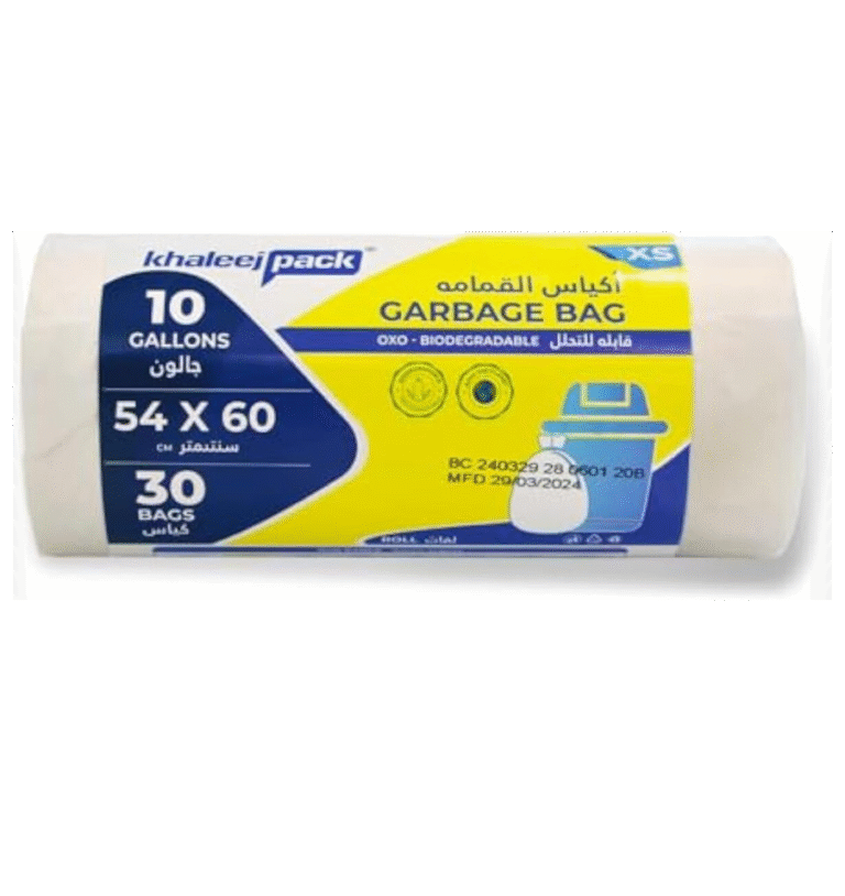 10 Gallon White Trash Bags – Pack of 30