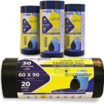 30 Gallon Black Garbage Bags – 60 Bags Value Pack