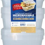 (500+750+1000) ml Microwave Container Rectangular Meal Prep Essentials Pack – 5 Pcs Each