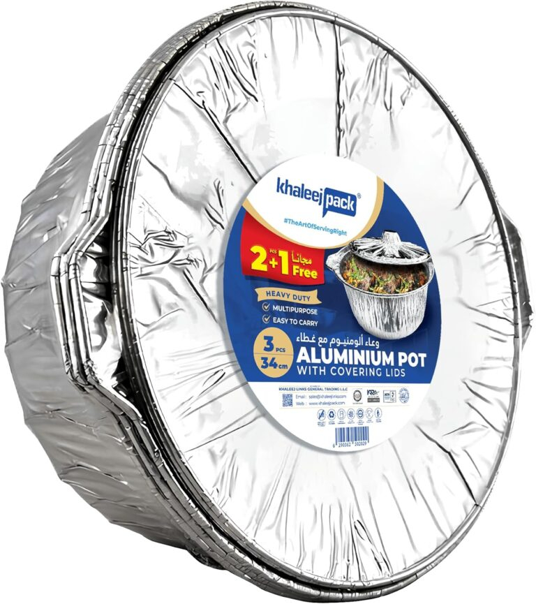 Aluminium Pot 34cm Pack of 3
