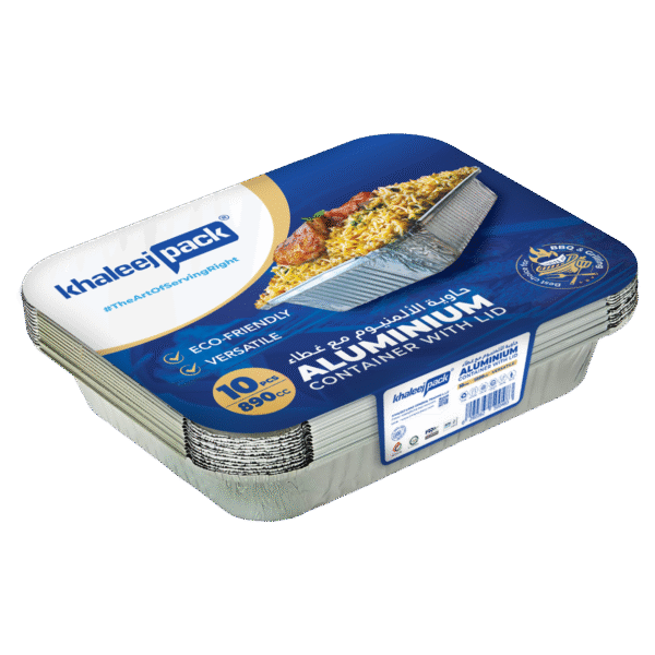Aluminium Food Storage Container 890 ML Pack of 10