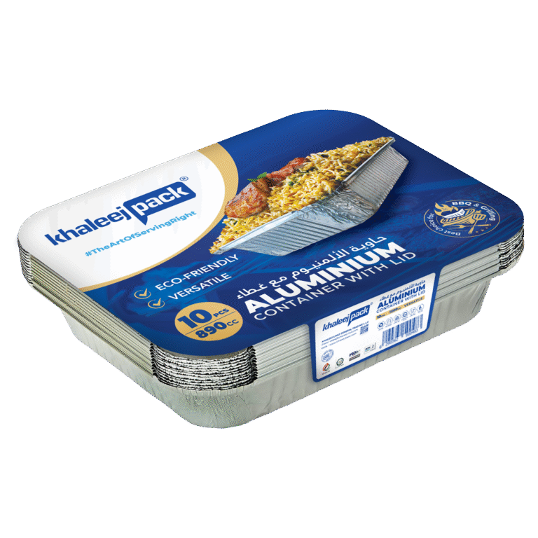 Aluminium Food Storage Container 890 ML Pack of 10
