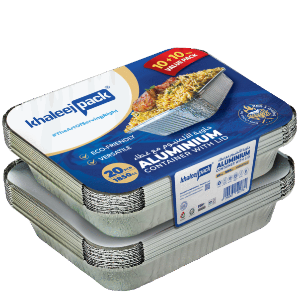 Aluminium Food Storage Container 1850 ML Pack of 20