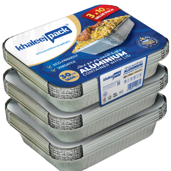 Aluminium Food Storage Container 1850 ML Pack of 30