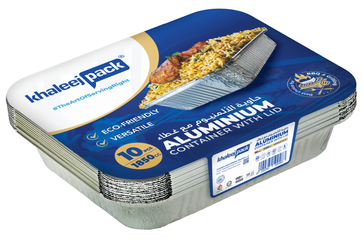 Aluminium Food Storage Container 1850 ML Pack of 10
