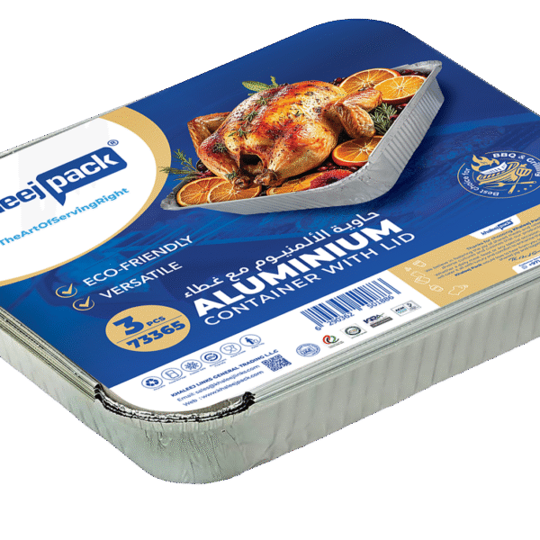 Aluminium Food Storage Container 3650 ML Pack of 3