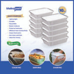 Aluminium Food Storage Container 1850 ML Pack of 10 - Image 4