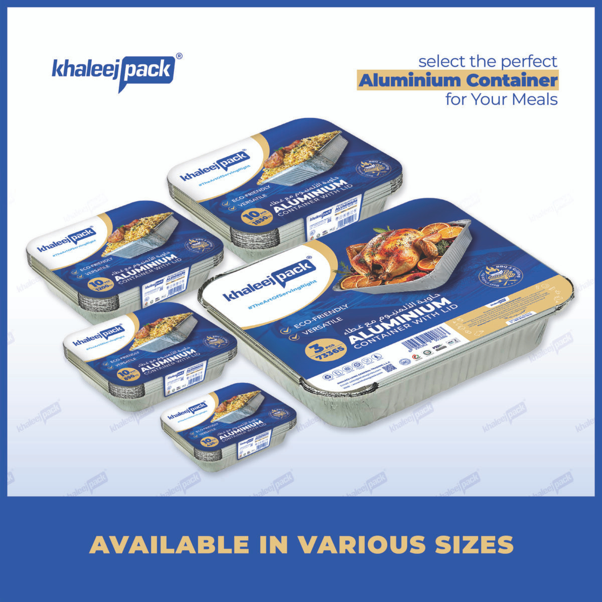 Aluminium Food Storage Container 1850 ML Pack of 10 - Image 7