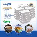 Aluminium Food Storage Container 1850 ML Pack of 20 - Image 4