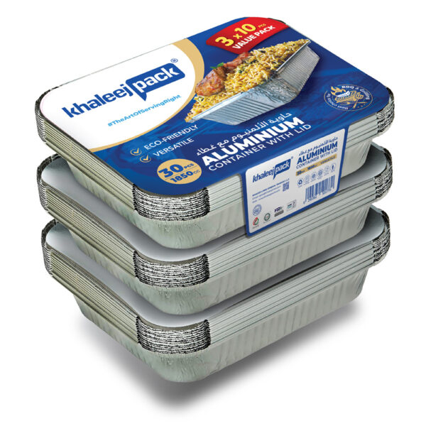 Aluminium Food Storage Container 1850 ML Pack of 30