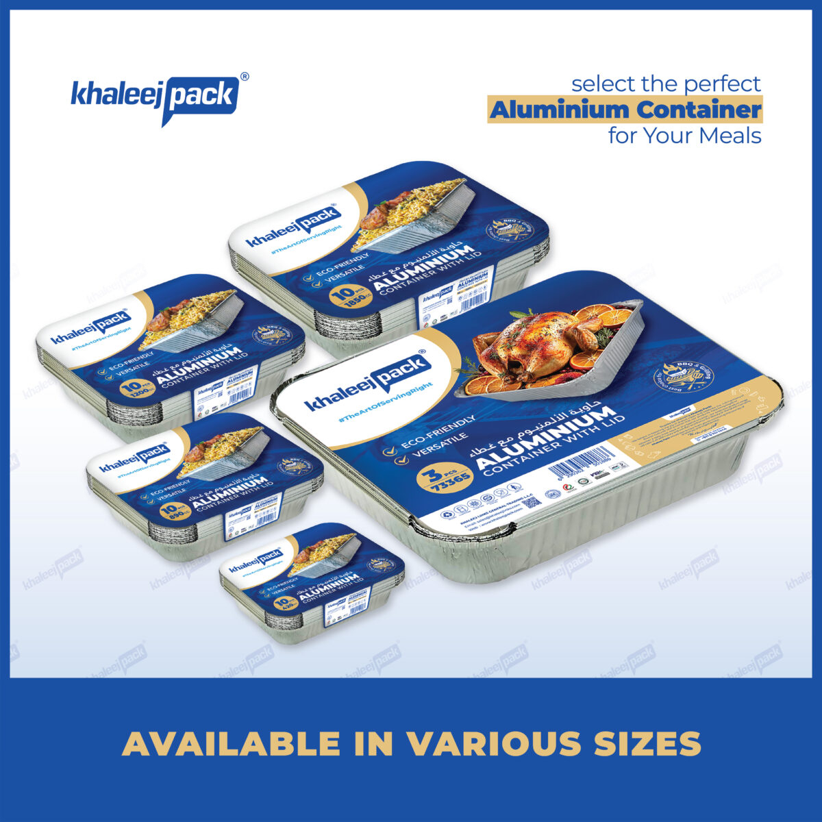 Aluminium Food Storage Container 3650 ML Pack of 3 - Image 7