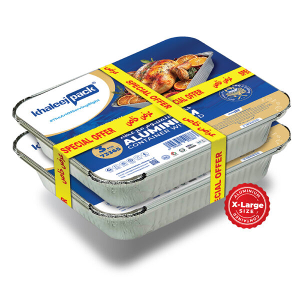 Aluminium Food Storage Container 3650 ML Pack of 6