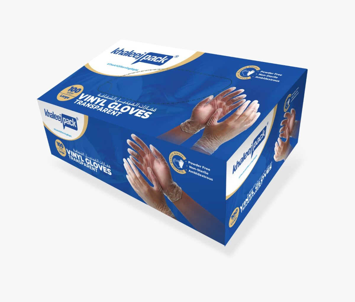 Disposable Clear Vinyl Gloves Medium Pack of 100 - Image 1