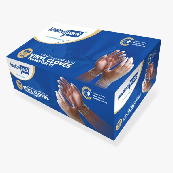 Disposable Clear Vinyl Gloves Medium Pack of 100