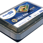 Black Base Rectangular Container with Lid 58 oz - 5 pc