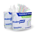 White Multicolor Straw for All Drinks 500 Pcs 6mm Wrapped in Paper - Image 2
