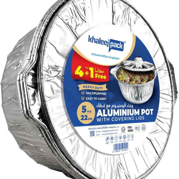 Heavy-Duty Aluminium Cooking Pot Pack of 5
